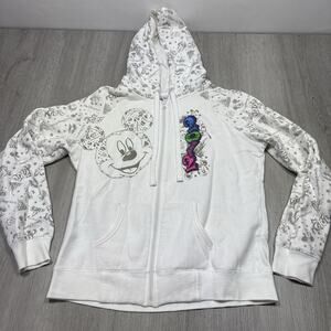 L 2012 Embroidered Disney Parks Full Zip Hoodie Mickey Minnie Mouse Pluto Goofy